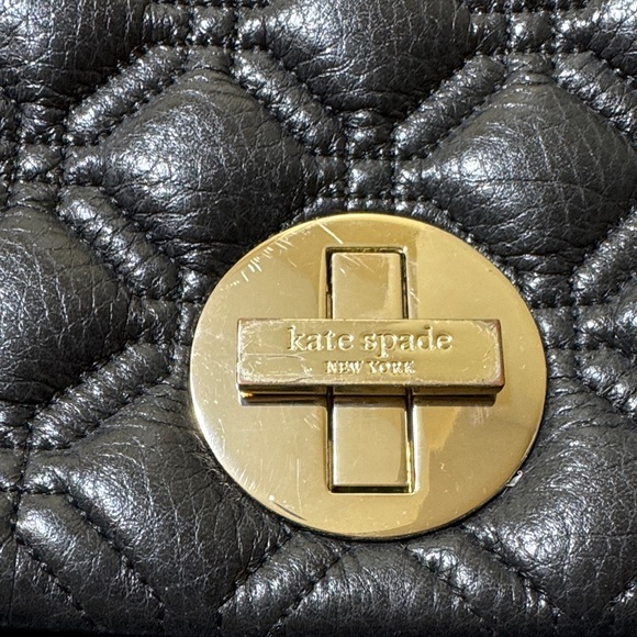 Kate Spade Black Quilted Crossbody Bag with Gold Hardware - Picture 2 of 16